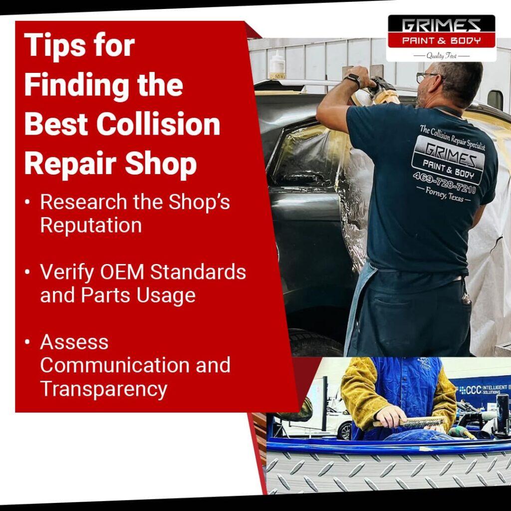 tips for finding the best collision repair shop