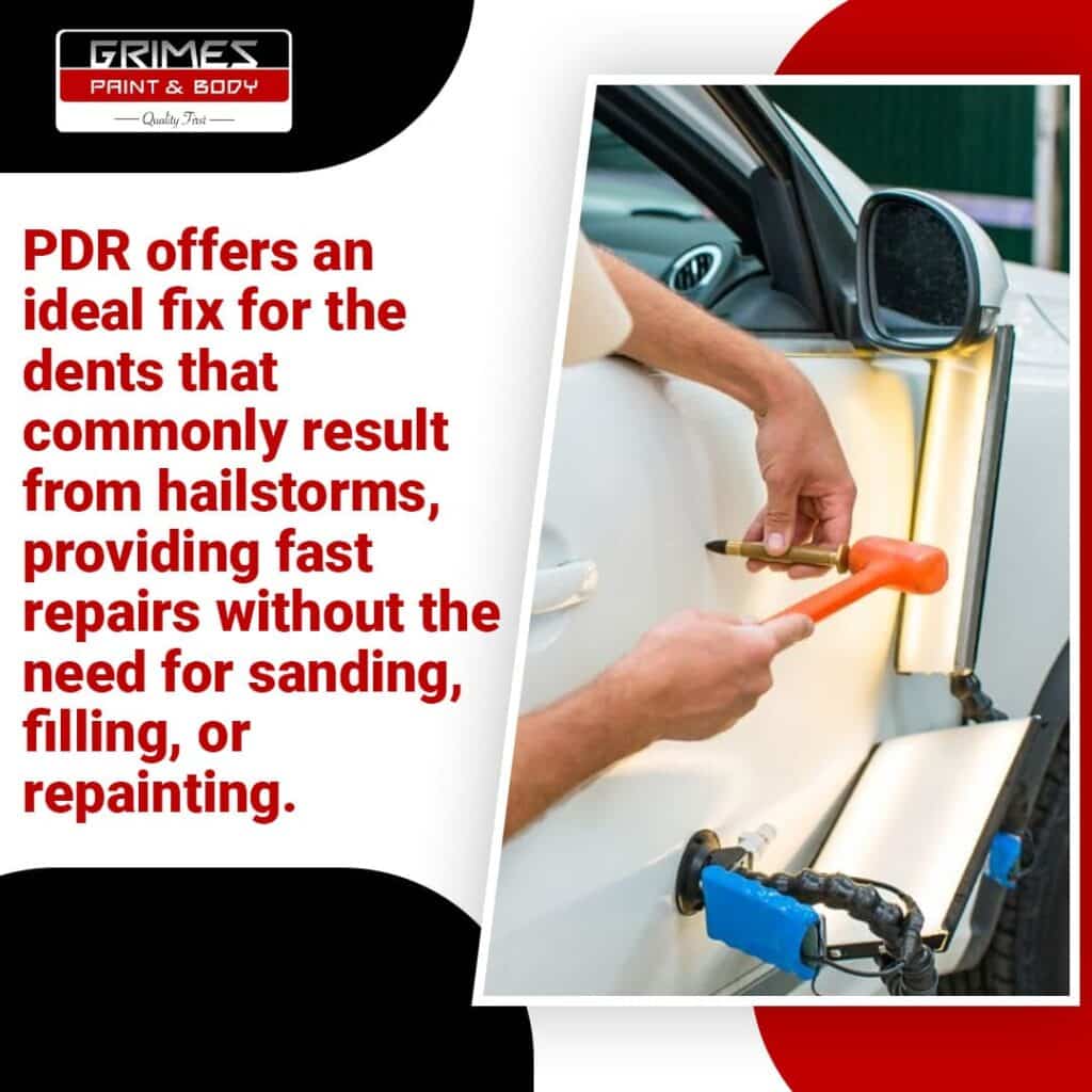 PDR offers and ideal fix for the dents that commonly result from hailstorms