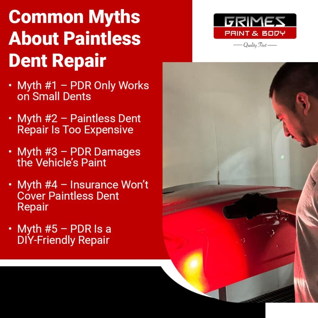 Common Myths About Paintless Dent Repair