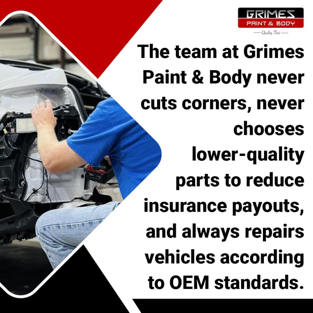 OEM Standards Vehicle repairs