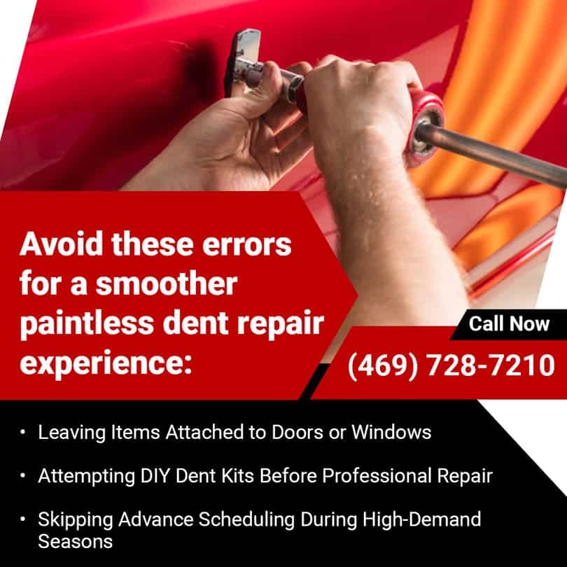 Errors to avoid for smoother paintless dent repair