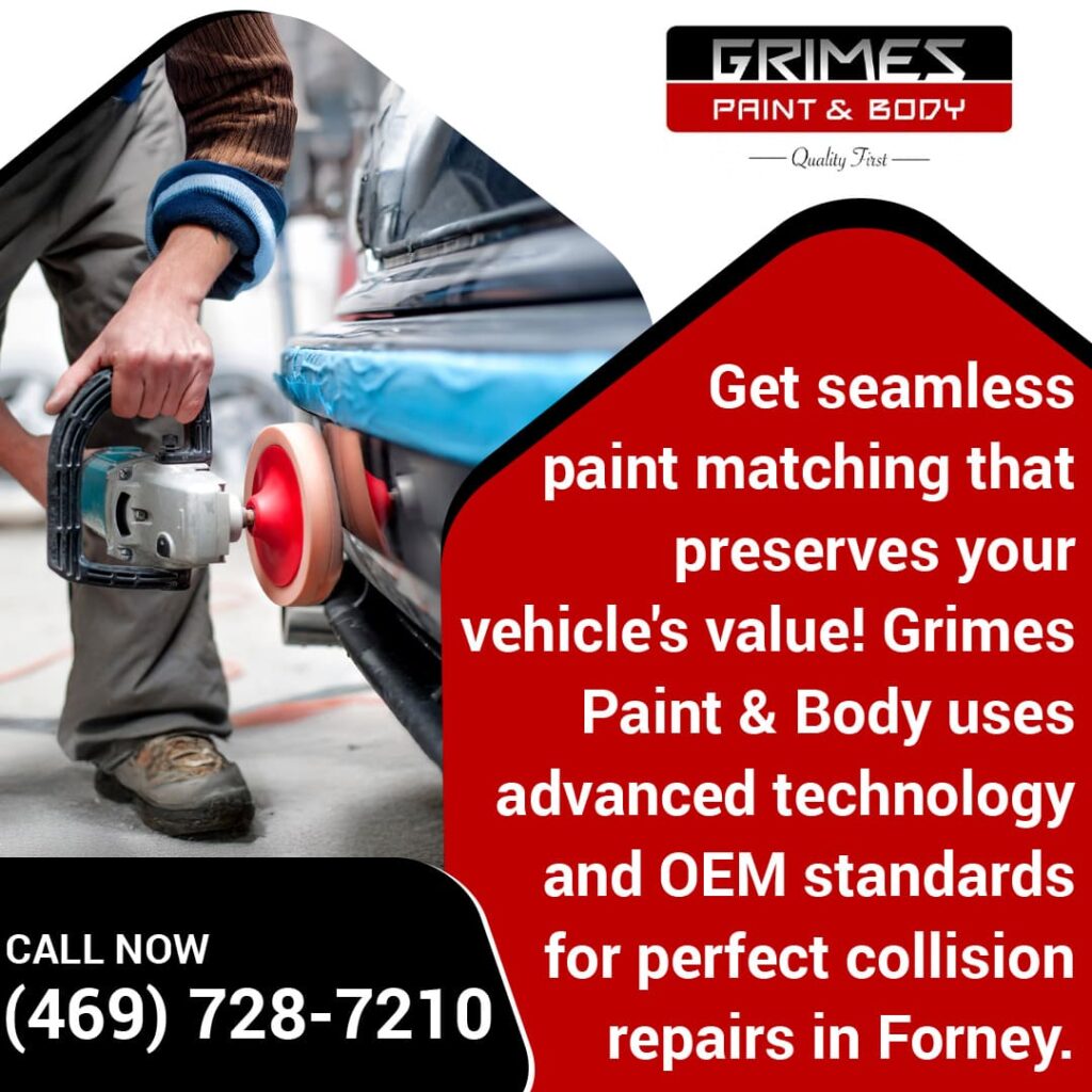 Collision repairs in Forney