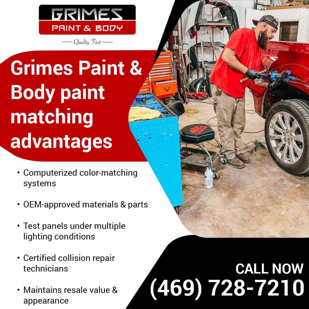 Grimes Paint & Body paint matching advantages
