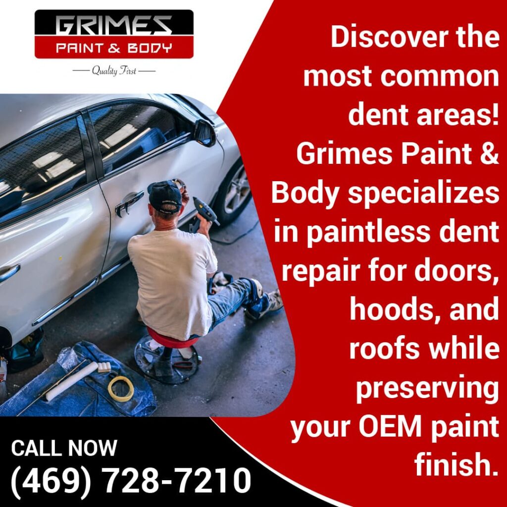 Paintless dent repair for doors, hoods and roofs
